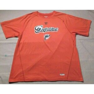 Miami Dolphins Reebok Speedwick NFL Equipment Men XL Orange Heather T-Shirt